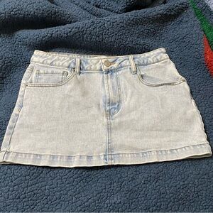 RSQ Light Wash Denim Mini Skirt